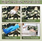 Waterproof Dog Car Seat Cover for Back Seat, Pet Hammock- S, Camouflage | Durable waterproof hammock with nonslip design & storage pockets. Protects seats from scratches, fits cars, SUVs & trucks.