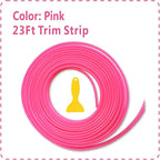 TIKUN TECH Pink Car Interior Decorative Molding Door Panel Gap Trim Strip (23Ft)