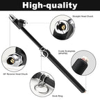CZC AUTO Tire Pressure Gauge Heavy Duty Air Pressure Tire Gauge, Straight-on Foot Dual Head Chucks, Black Painting, 10-150PSI 100-1000KPa for Semi Truck Car RV Van（2 Pack）