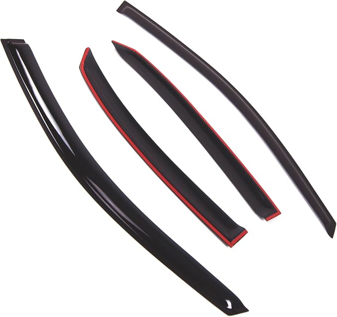 Outside Mount Window Vent Visors Rain Guards Compatible with Lexus RX350 RX400 RX450H 2010-2015 | Side Window Wind Deflectors Rain Shields | Smoke Tinted, 4 Pcs Set, DGWV-648-2
