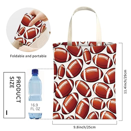 Cute Car Trash Can, Hanging Canvas Car Back Seat Organizer and Storage Bag, Funny Car Trash Bag for Travelling, Outdoor Retro Football Pattern