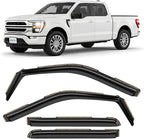 in-Channel Incredibly Durable Rain Guards for Ford F150 2021-2026 SuperCrew, Original Window Deflectors, Vent Window Visors, Vent Deflector, 4 pcs. - 621258