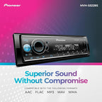 MVH-S522BS 1-Din Digital Media Receiver – Bluetooth, SiriusXM, Color Change, USB, FLAC, Voice Control, 50W x 4 Output, 13-Band EQ, AM/FM Radio, iPhone/Android Compatible, Hi-Volt RCA Preouts