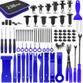 238Pcs Trim Removal Tool, Auto Push Pin Bumper Retainer Clip Set Fastener Terminal Remover Tool Adhesive Cable Clips Pry Kit Car Panel Radio Removal Auto Clip Pliers