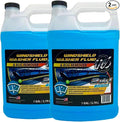 2-in-1 Windshield Washer Fluid 2-Pack (1 Gallon Each, 256 fl oz Total) – Ready to Use, Streak-Free Formula, All-Weather Cleaning, Removes Bugs, Dirt & Road Grime – Premium Windshield Cleaner