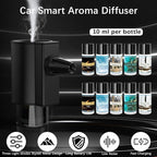 Smart Car Air Freshener, Car Air Freshener Diffuser with 3 Spray Modes, Rechargeable Aromatizante para Carro with 10pcs Essential Oil, 5 Scents, Long-Lasting, 2Pack