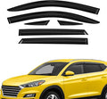 Extra Durable Window Deflectors Tape-On Window Visors Rain Guards Fit for Hyundai Tucson 2016-2021, Sun Visors, Wind Vent for Shades, Exterior Car Accessories - 6pcs. AG0296