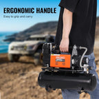 12V Heavy Duty Air Compressor with 6L Tank Kit, 6.35 CFM Portable Tire Inflator, 150PSI Offroad Air Compressor with Digital Pressure Gauge Tire Inflator for Trucks Car SUV 4 x 4 Vehicle RV