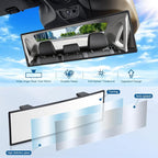 Interior Rearview Mirrors, 10 Inch Universal Panoramic Car Rear View Mirror Accessories, Wide Angle Reduce Blind Spot Effectively for Car, Jeep, Truck, Motorcycle, Tractor, ARB, ATV, SUV, RV