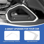 Center Console Dash Grab Handle Cover Trim Compatible with 2021-2024 Ford Bronco Interior Accessories, White (Not for Bronco Sport)