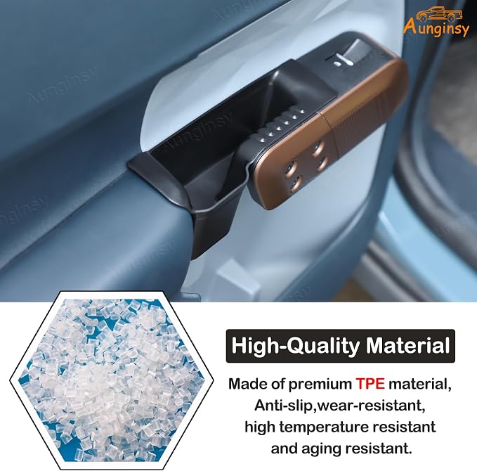 Car Door Handle Storage Organizer Compatible with Ford Maverick 2022-2025 2026, Front Rear Door Handle Armrest Insert Tray Glove Pallet Box Side Door Storage Box TPE Interior Accessories