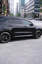 2021-2026 Tape-On Rain Guards for Kia Sorento Side Window Visor Deflectors Lx S Ex Sx Prestige Durable Tinted Vent Shades 2022 2023 2024 2025