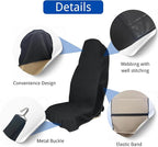 Waterproof Car Seat Cover for Front Seats, Protector for Cars SUVs Trucks, Sweat Towel Seat Covers Bucket for Gym,Workout,Beach,Hiking,Running and Swimming (Black, 2PCS)