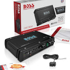 OX1.5KM Monoblock Car Amplifier – 1500 High Output, 2-8 Ohm Stable, Low/High Level Inputs, Low Pass Crossover, Bass for Subwoofer