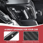 for Bronco Front Reading Light Panel Trim Cover Compatible with 2021-2025 Ford Bronco Carbon Fiber Interior Accessories 2-Door 4-Door (with AUX Switches)