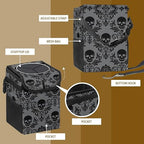Gothic Skull Car Trash Can, Waterproof Portable Mini Garbage Bin, Lightweight No-Install Waste Basket for Car Office Home, Cute Multifunctional Car Interior Accessory
