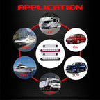8 x M5 (#10) Studs Power Distribution Block Bus Bar 12V, 5.9" HD 120A Marine BusBar Battery Distribution Block W/Cover for Car Boat Solar (Red)