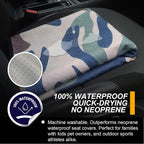 Back Seat Cover for Car Trucks Van SUV Jeep,Waterproof Rear Bench Towel Seat Covers for Dogs and Kids,Automotive Backseat Protector (Camouflage)