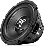 4 Pack HFX8D4 8" Round Subwoofer, 250 Watt Max 125 Watt RMS Single Speaker for Cars and Vehicles, 4 Ohm, Heavy Gauge and Powder Coated, Black