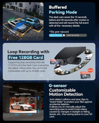 4K UHD STARVIS 2 Dash Cam for Toyota Corolla, Front Camera with Loop Recording, Gravity Sensor, WiFi & App, Plug & Play