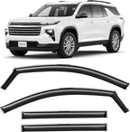 in-Channel Incredibly Durable Rain Guards for Chevrolet (Chevy) Traverse 2024-2026, Original Window Deflectors, Vent Window Visors, Vent Deflector, 4 pcs. - 624223