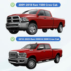 Window Visors Rain Guards for 2009-2018 Ram 1500 Crew/Mega Cab, 2010-2025 Ram 2500 & 3500 CrewCab Window Vent Wind Deflectors Visors Shades