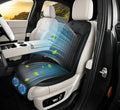 Cooling Car Seat Cover Front Driver Seat,Universal 12V Ventilated Car Seat Cushion with Smart Auto On/Off, Breathable Mesh & Leather AC Seat Protector, Cooling Fan Seat Cover for Car SUV Truck,Black