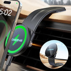 15W Only for iPhone MagSafe Car Mount Charger, 360% Adjustable Aluminum Alloy Arm, Relocatable Car Phone Holder, Magnetic Wireless Fast Charging, Cell Phone Holder for All Car Models, Black