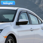 in-Channel Window Deflectors for Honda Civic Sedan 2016-2021, Not Fit Hatchback Model or Coupe Model, Wind Deflectors for Cars, Light Smoky Blue, 4PCS