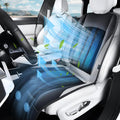FLORICH [2026 Upgrade] Cooling Car Seat Cover Ventilated Seat Cushion Summer Driving 12V-24V Ventilated Car Seat Cushion with 2 Powerful Turbo Fans with 3-Speed Adjustable Universal Fit Most Car-Grey