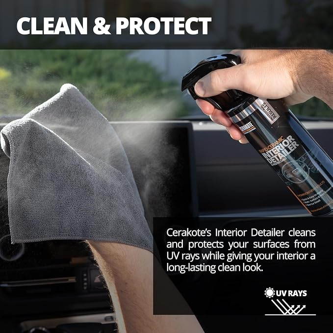 Rapid Ceramic Interior Detailer and Protectant (28 fl oz.) – Quick and Easy – Multi-Surface Safe – Interior Car Cleaner Spray – Dry to the Touch – Clean and Protect Your Car, Truck, or SUV