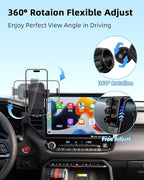 PZK Car Phone Mount for Toyota Tundra 2022-2026 /Sequoia 2023-2026 14-Inch | Screen Car Phone Holder Auto Lock Limited/Platinum Tundra Accessories 360° Rotation Hands Free Cradles Not Block Air Vent