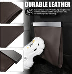 LED Car Trash Can Leak-Proof,Strong Magnetic Fast Closing Car Trash Bin as Cars Organizers and Storage,Cars Garbage Can with Automotive Trashs Bag for Backseat,Console,Door (Brown)