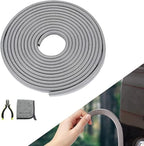 16.4ft(5m) Car Door Edge Guards Light Gray– Fits Most Vehicles, No Glue, U-Shaped, Built-in Metal Clips, Scratch and Chip Resistant – Reduces Dings in Parking Lots