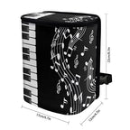 Music Note Piano Key Print Car Trash Can with Lid, Leak Proof Auto Trash Bag Hanging Vehicle Garbage Can Multipurpose Storage Container for Back Seat Road Trip