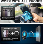 MagSafe Dual-End Car Phone Holder for Toyota RAV4 2026 Accessories | 10.25-Inch Screen Fixed Clip | 2026 RAV4 Cell Phone Holder, 360° Hands-Free Strong Magnetic Phone Mount, Not Block Air Vent