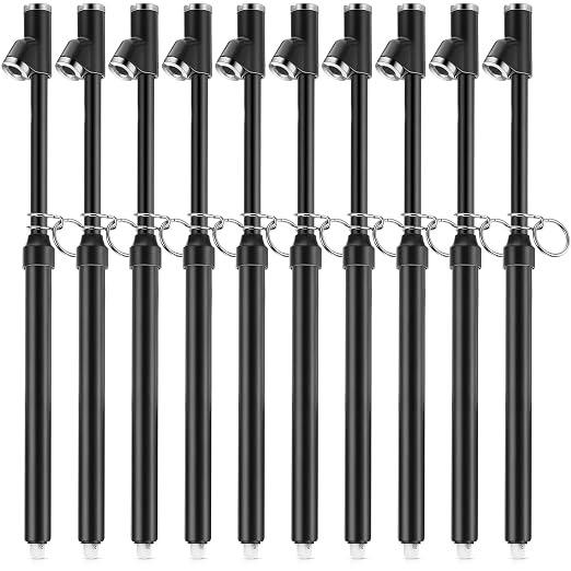 10 Pack Dual Head Tire Pressure Gauge Heavy Duty Air Pressure Tire Gauge for Auto Truck Car RV Van Gage Range 10-150PSI, 1-10Bar (Black)