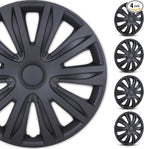 4-Pack 14 Inches Wheel Rim Cover Hubcaps,Redesign Fashion Style Replacement Hubcaps,Car Truck SUV Hub Accessories, Matte Black
