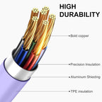 Car iPhone Carplay Cable, Car Charger Cord, USB A to Lightning Cable Fast Charging & Data Transfer for iPhone 14/13/12/11 Pro Max XR XS X 8 7 6 Plus SE Tangle-Free,3ft Purple