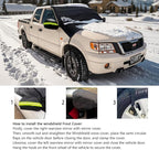 Car Windshield Sun Shade,2 Pack Two Sided Functional Windshield Covers for Snow and Snow,Windshield Protector for Cars, SUVs, Trucks,Secure Fit Waterproof Frost Cover