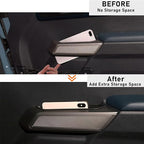 Door Handle Storage Box Container for Ford Bronco 2021 2022 2023 2024 2025 Car Interior Accessories, ABS Front and Rear Door Side Armrest Phone Pocket Organizer Insert Glove Pallet 4PCS