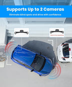 Wireless Backup Camera: 5" 1080P HD Dual-Channel Monitor, Easy Installation,Stable Digital Transmission Signal,IP69K Waterproof Night Vision Back Up Camera for Truck,SUV,Pickup,Car,Trailer