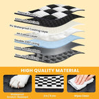 XL Checkered Large Dog Car Seat Cover with Dog Bed Mat for Back Seat Half - Single Seat Travel Hammock Extender, Waterproof Hard Bottom for Medium & Large Dogs, Car SUV Truck Vehicle