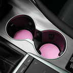 Car Cup Coaster, 4PCS Universal Non-Slip Cup Holders Embedded in Ornaments Coaster, Car Interior Accessories, Pink