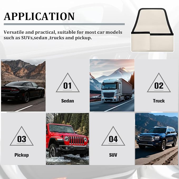 Car Window Armrest Storage Box, Comfortable Leather Vehicle Door Side Arm Rest Pad Organizer Bag, Multifunctional Automotive Window Armrest Storage Pocket, Universal for SUV Van Truck (Beige)