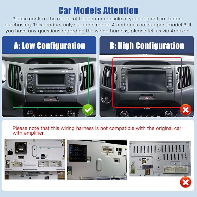 [8Core 6+128GB] Android 15 Car Radio for Kia Sportage 2010-2016 with Wireless Carplay Android Auto, 9 Inch HD Touchscreen Car Stereo with WiFi GPS Bluetooth5.0 FM/RDS 32EQ SWC Backup Camera