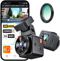 E1 Pro 4K Mini Dash Cam Front, STARVIS 2 PlatePix HDR Night Vision Car Camera, Built-in 5G WiFi GPS, 1.54'' IPS Screen, Voice Control, 24/7 Buffered Parking Mode, Support 1TB Max