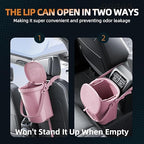 2 Gallon Silicon Car Trash Can with Lid - 100% Leak-Proof Trash Bin, Waterproof Garbage Can, Gifts for Men and Women
