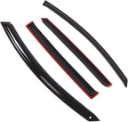 WD2-646 Dark Smoke 4 Pcs Set Window Visor (Outside Mount) Deflector Rain Guard Compatible with 2011-2016 Kia Sportage
