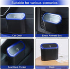 Car Trash Can with Lid, Waterproof Vehicle Trash Bin Car Dustbin Garbage Organizer Storage, 2 Pack Mini Garbage Bin Trash Container for Auto Cars, Home, Office